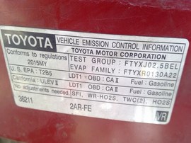 2015 TOYOTA RAV4, RED, LE MODEL, 2.5L, FWD,   Z26315